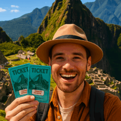 турист на Мачу-пикчу