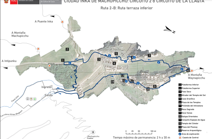 Мачу Пикчу Circuito 2 (Machupicchu Clásico) – Ruta 2-B: Ruta Terraza Inferior