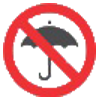Запрещены зонтики