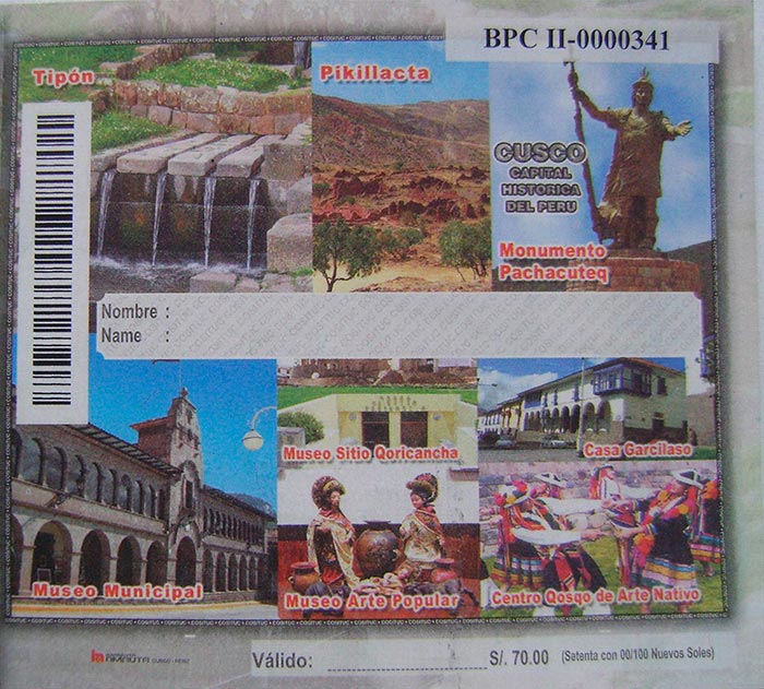 Туристический билет в Куско
